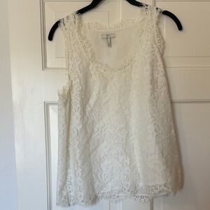 Joie Ivory Lace Top